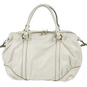 GUC GUCCI Leather Horsebit Horshoe Boston Ivory Stone Cream Satchel Bag 189892